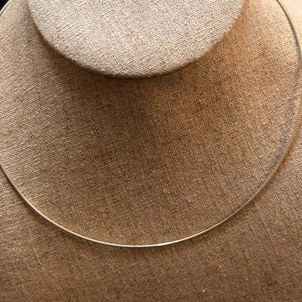 Elegant Silver Omega Necklace - Picture 5 of 9